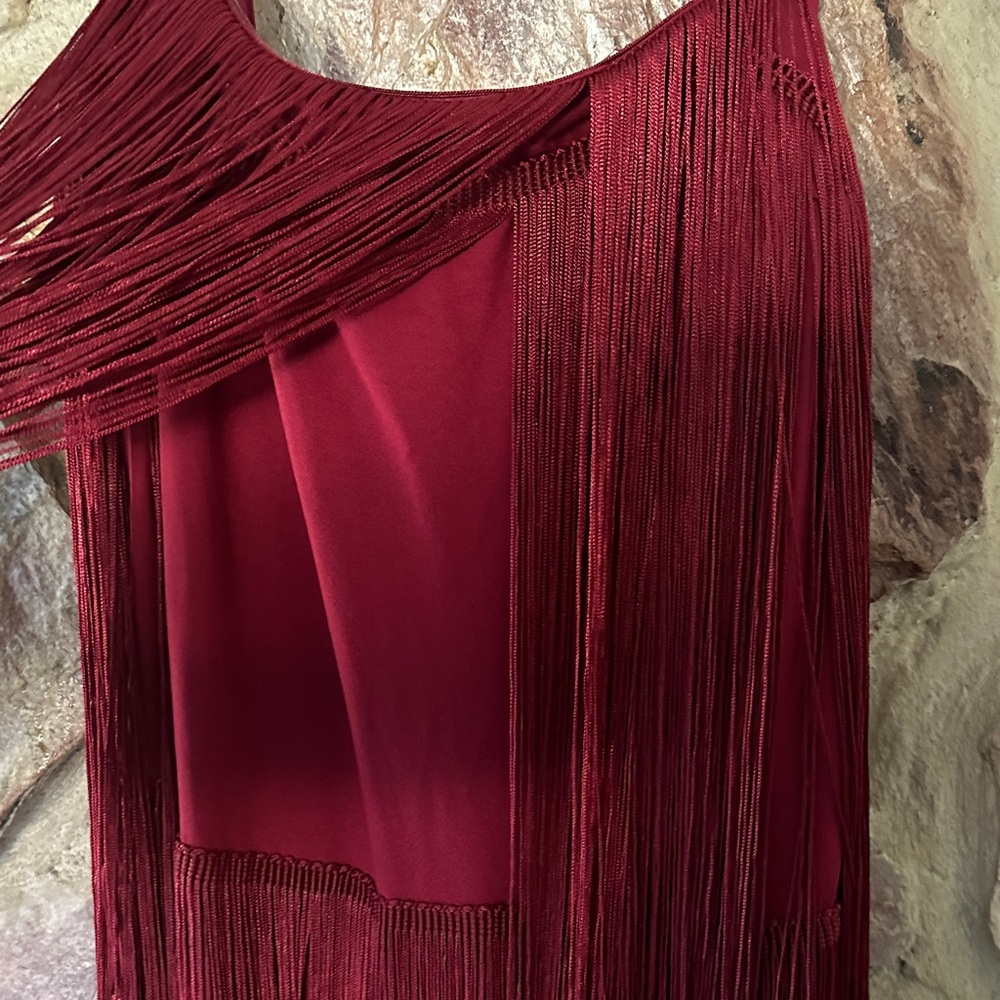 Commense Florence Fringed Open Back Short Dress size medium - Picture 4 of 6